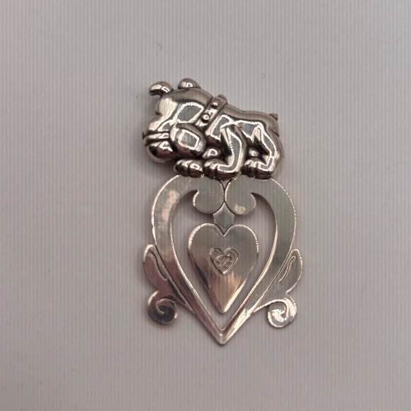 Brighton Bulldog Bookmark Silver Tone - Picture 2 of 3